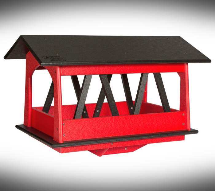 Amish Recycled Poly Covered Bridge Bird Feeder
